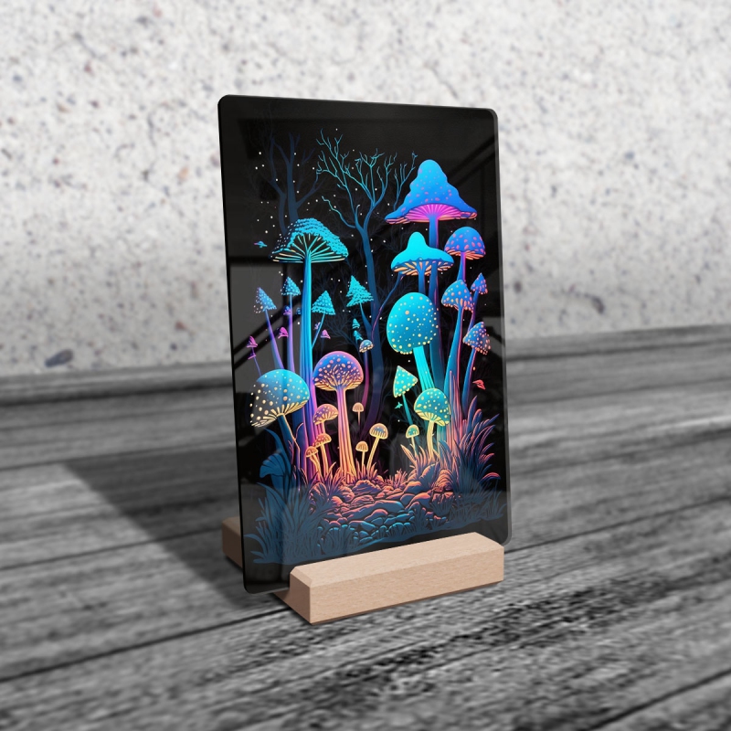 Akrylové sklo Kouzelný houbový les