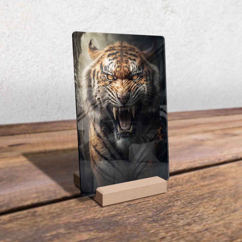 Akrylové sklo Nebojácný tygr