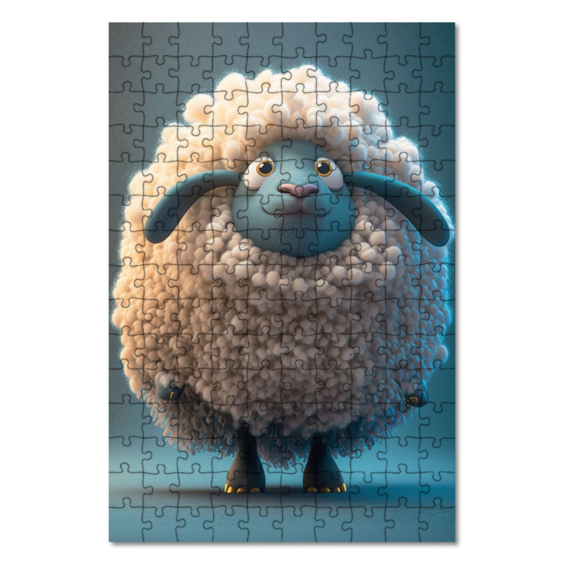 Dřevěné puzzle Animovaná ovečka