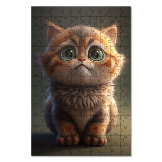 Dřevěné puzzle Habešská kočka animovaná