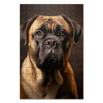 Dřevěné puzzle Bullmastiff realistic
