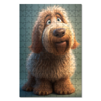 Dřevěné puzzle Otterhound animovaný