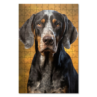 Dřevěné puzzle Bluetick Coonhound realistic