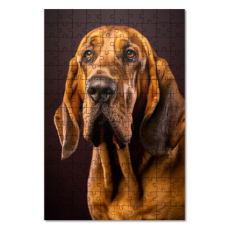 Dřevěné puzzle Bloodhound realistic