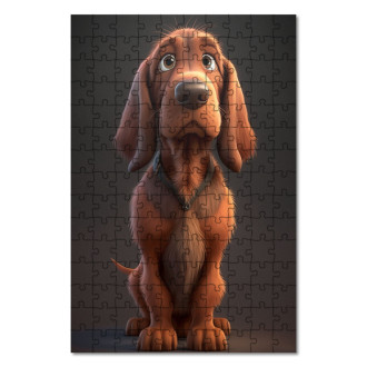 Dřevěné puzzle Bloodhound animovaný