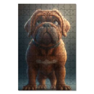 Dřevěné puzzle Mastiff animovaný
