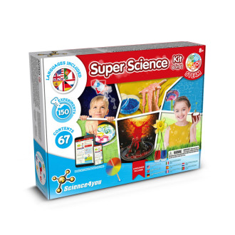 6 in 1 Super Science Kit II. Vzdělávací hra dodáváno s dárkovou taškou z kraftového papíru (100 g/m²)