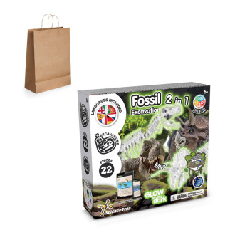 2 in 1 Fossil Excavation Kit III. Vzdělávací hra dodáváno s dárkovou taškou z kraftového papíru (115 g/m²)