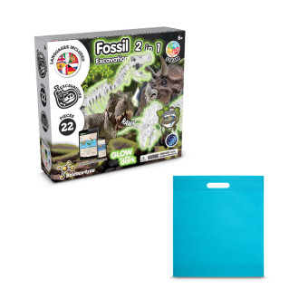 2 in 1 Fossil Excavation Kit IV. Vzdělávací hra dodáváno s dárkovým sáčkem z netkané textilie (80 g/m²)