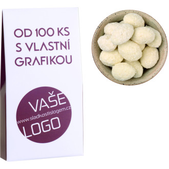 Mandle v bílé čokoládě a kokosu 40g (papírová taštička)