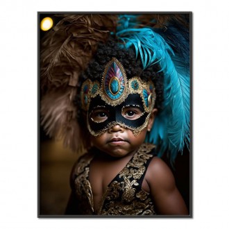 Chlapeček s karnevalovou maskou