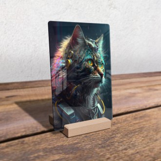 Akrylové sklo Kočka kyborg 3