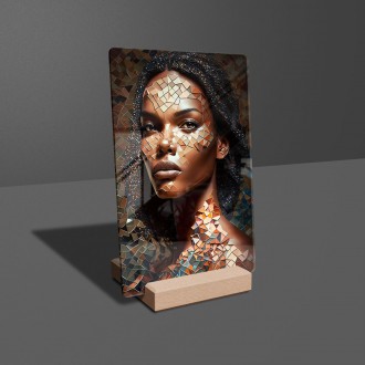 Akrylové sklo Žena v mozaice