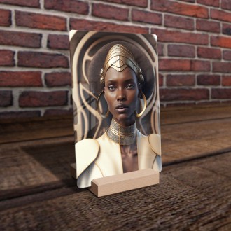 Akrylové sklo Africká žena v tradiční róbě 1