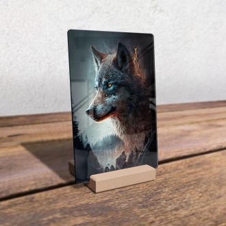 Akrylové sklo Krajina vlků 3