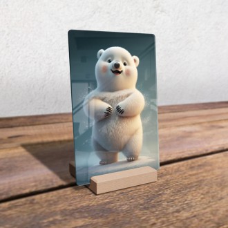 Akrylové sklo Roztomilý lední medvěd