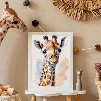 Akvarelová žirafa
