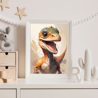 Akvarelový dinosaur
