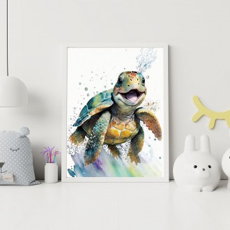Akvarelová želva