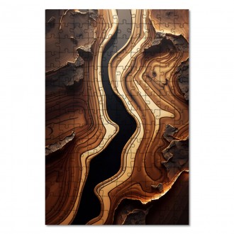 Dřevěné puzzle Epoxid a dřevo 5