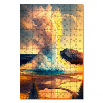 Dřevěné puzzle Yellowstone 2