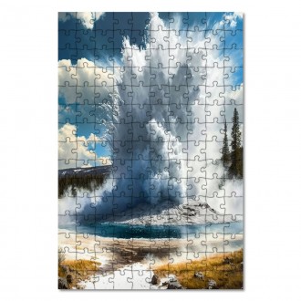 Dřevěné puzzle Yellowstone 1