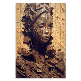Dřevěné puzzle Dřevěná žena