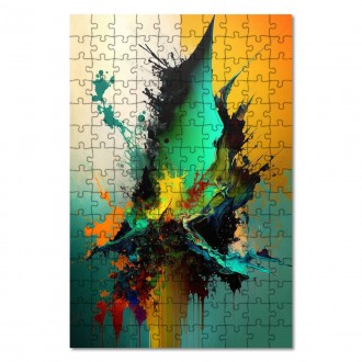 Dřevěné puzzle Barevná abstrakce