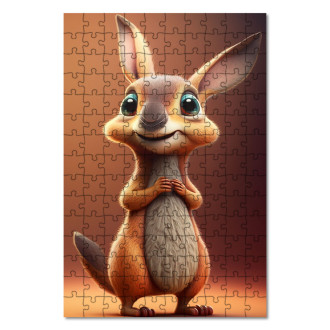 Dřevěné puzzle Animovaný klokan