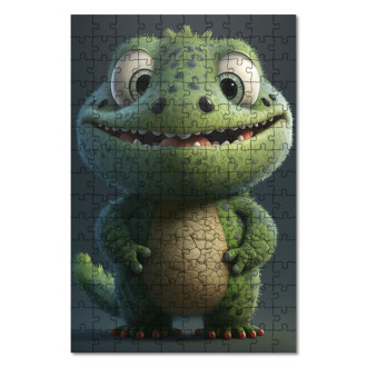 Dřevěné puzzle Animovaný krokodýl