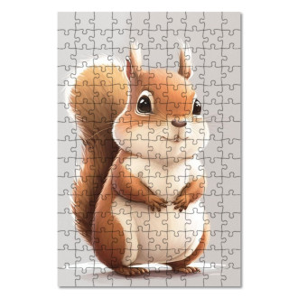 Dřevěné puzzle Malá veverka