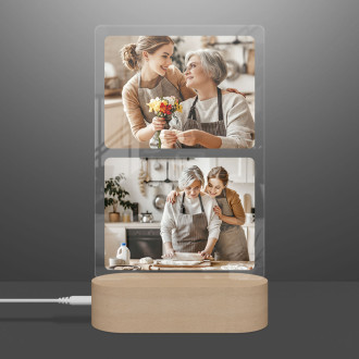 Lampa - Fotokoláž na akrylovém skle 02v